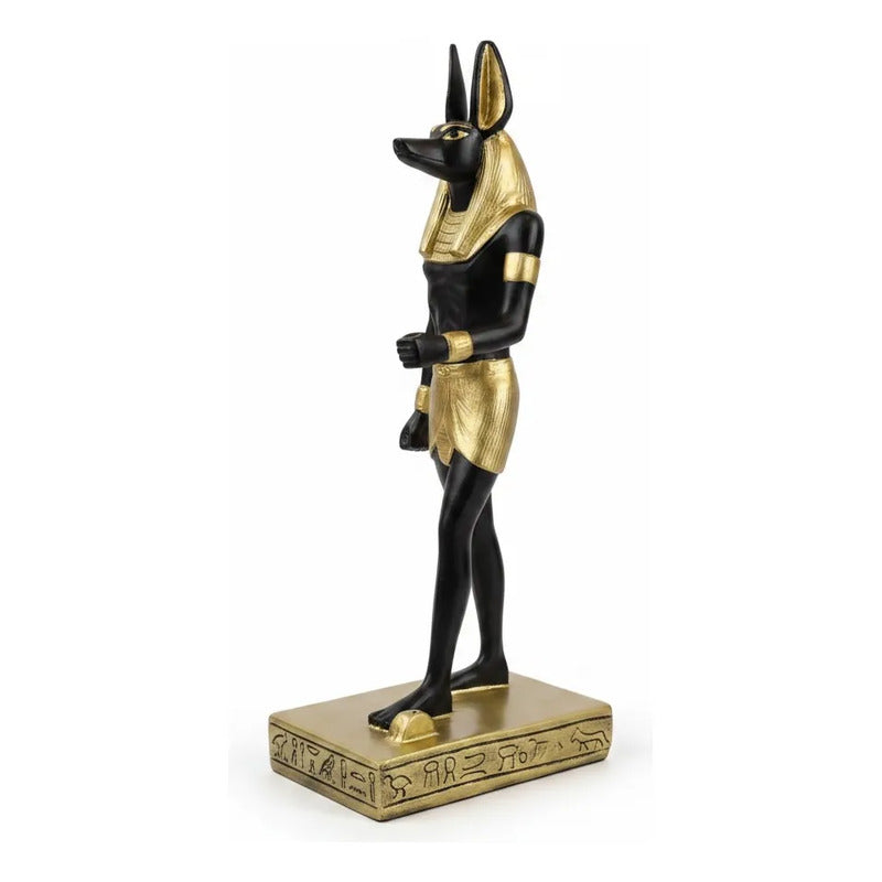 Figura Decorativa Dios Egipcio Anubis Resina 22 Cm Negro by HEREJE
