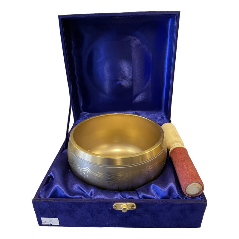 Cuenco Tibetano Lety Juego 5 Caja Dorado 7 Metales.
