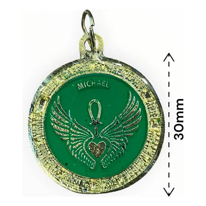 Dije San Miguel Corazón Verde 30mm by HEREJE