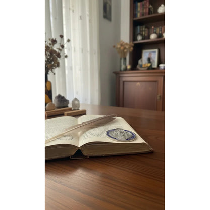 Medalla San Benito 13 Cm Altura Rojo O Azul 12 Cm Diametro Azul