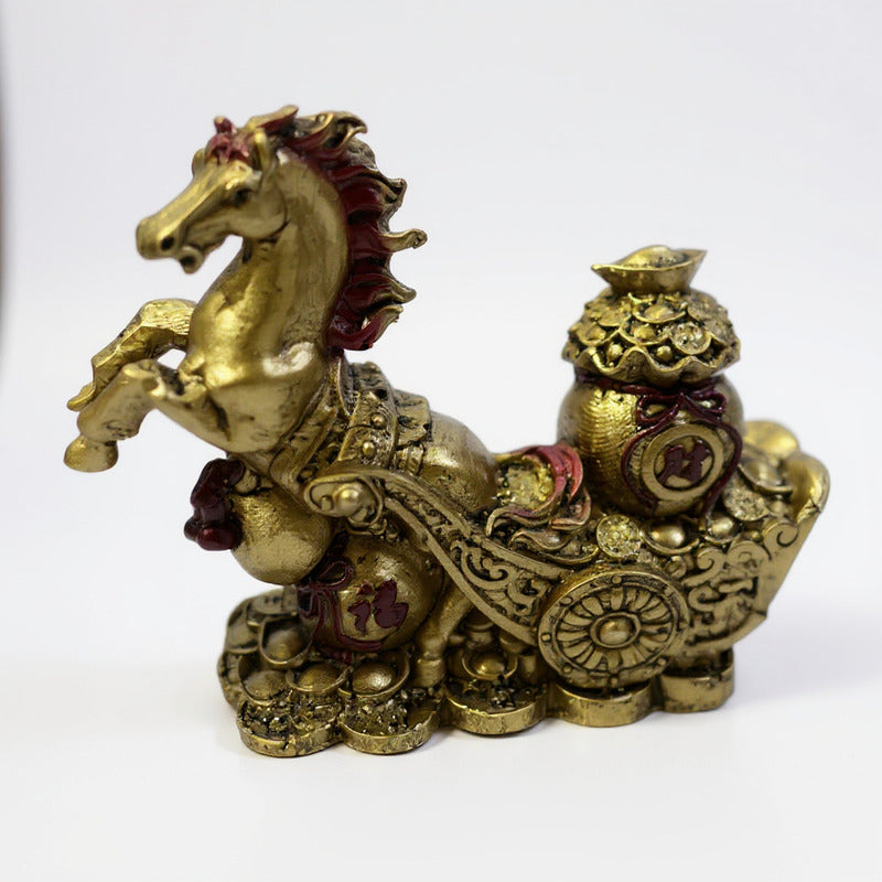 Caballo Año Chino 11x10x4cm Escultura De Resina