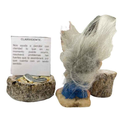 Troll Mini + Comedero + Semillas + Tarjeta Varios Modelos Clarividente 6cm