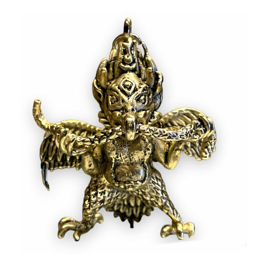 Garuda Amulet In Gold-Plated Metal 18x35x40mm