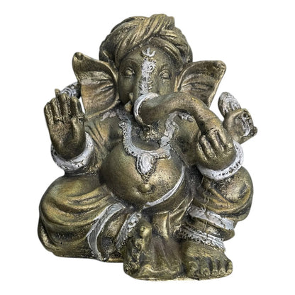 Ganesh Estatua De Resina De 15 Cm De Altura Dorado by HEREJE
