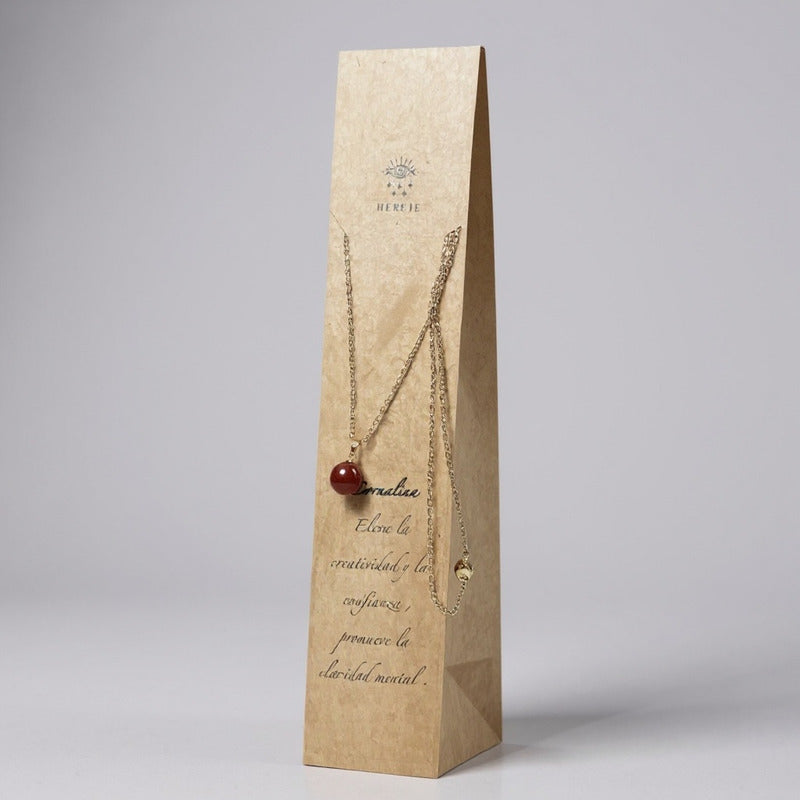 Cuarzo En Esfera Dije Con Cadena