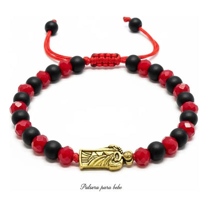 Pulsera Virgen De Guadalupe O San Judas Hilo Rojo Ajustable San Judas 7 Cm