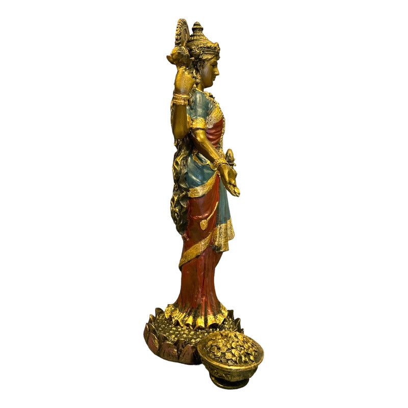 Lakshmi Goddess of Fortune Handmade Resin Ritualized.