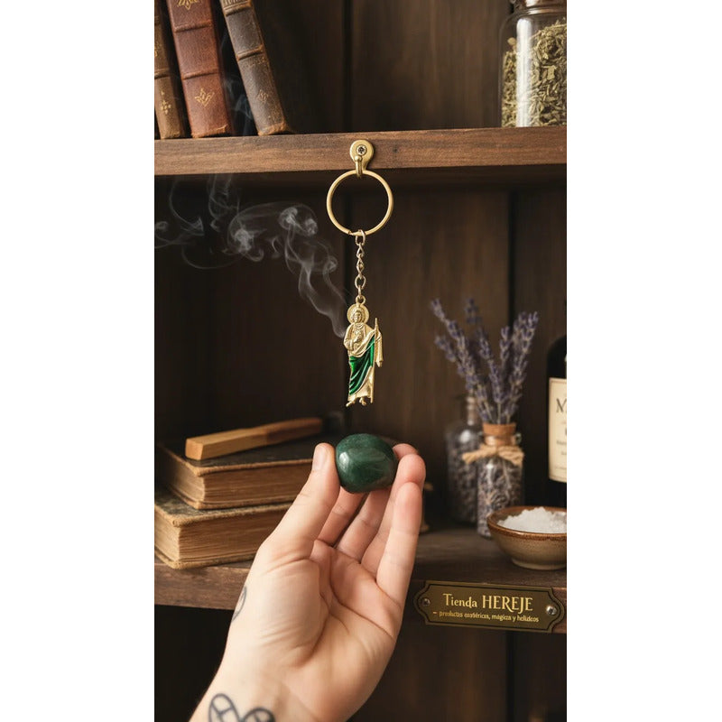 Llavero De San Judas 5 Cm Dorado