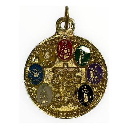 Hereje 7 Potencias Dije Encapsulado Y Tetra Al Reverso 25mm