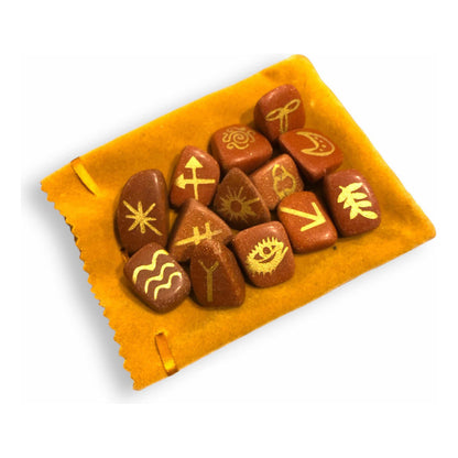 Runas Brujas Piedras De Gitana En Cuarzo 13 Piezas.