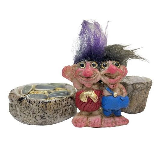 Troll Mini + Comedero + Semillas + Tarjeta Varios Modelos Mellizoz 5cm by HEREJE