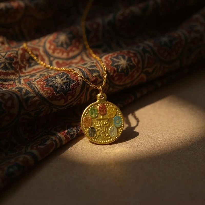 Hereje 7 Potencias Dije Encapsulado Y Tetra Al Reverso 30mm