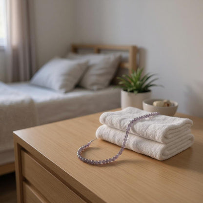 Amatista Collar De Piedra Natural