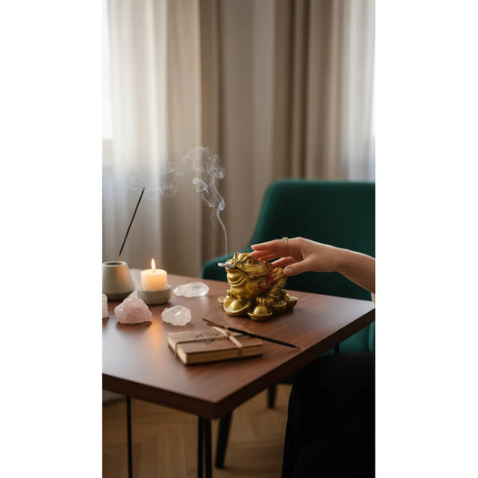 Rana De La Fortuna Dorada Feng Shui 5 Cm Para Abundancia Dorado