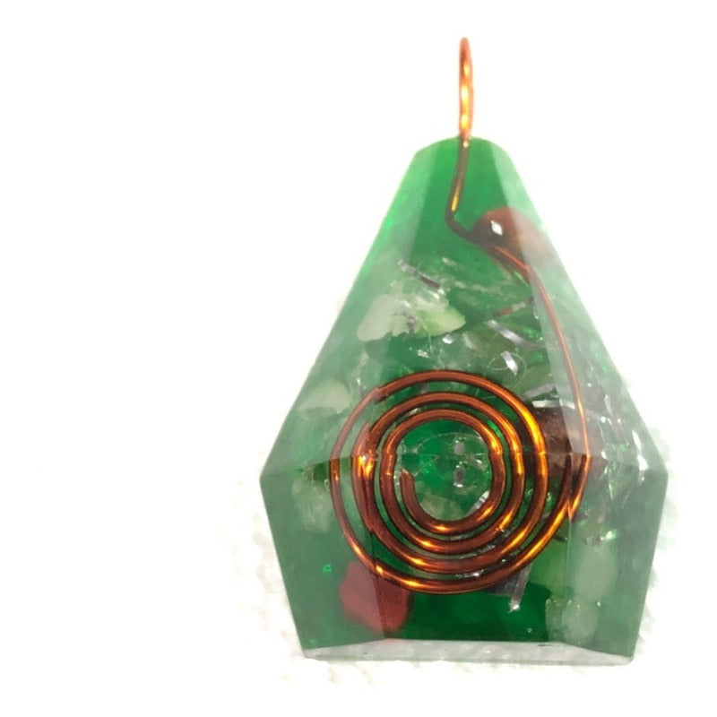 Orgonite Pendant Prism Charm Cleanses Energy Amulet