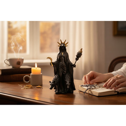 Hecate Estatua De Resina De 16cm De Altura Con Lobos by HEREJE