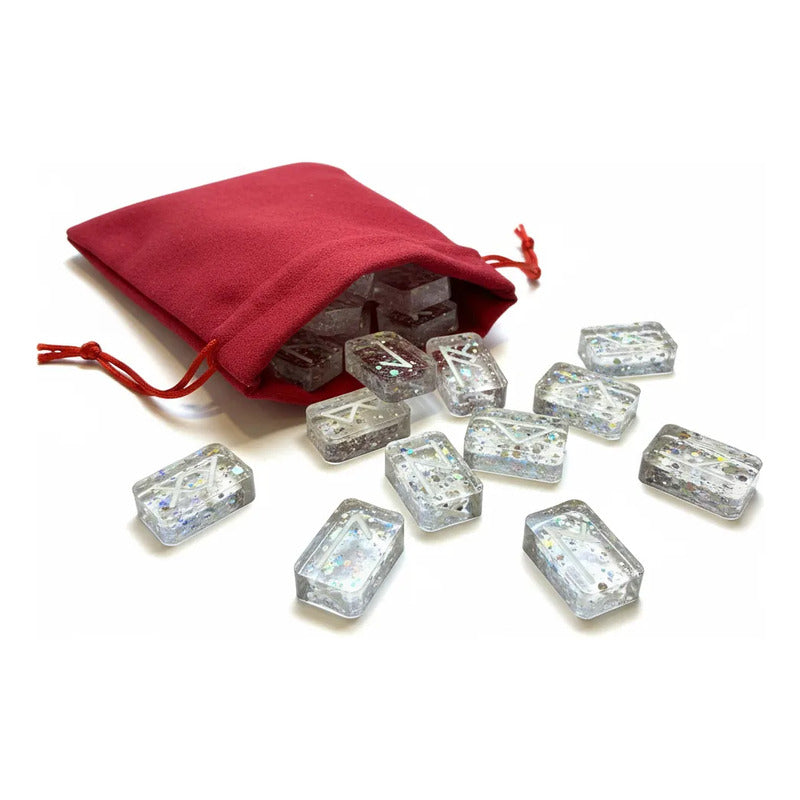 Runas Celtas En Resina Pintadas A Mano 25 Piezas Translúcida Translucido