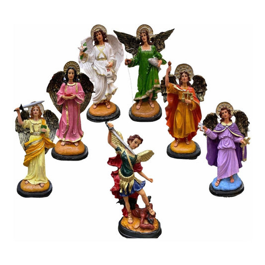 7 Archangels Set of 7 Resin Figures Around 30 Cm.