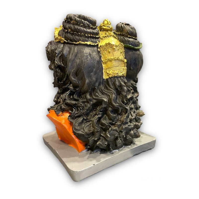 Ganesh Shiva Parvati Familia Sagrada Figura De Resina 21.5cm