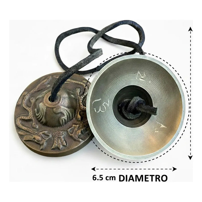 Cymbalo Tibetano Cuenco 7 Metales Indu 6.5 Cm