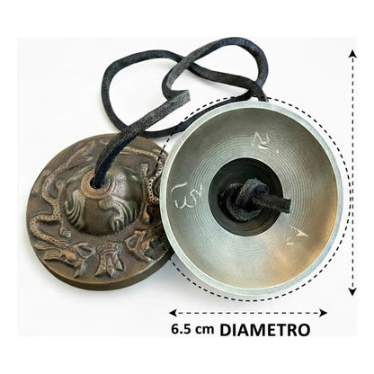Cymbalo Tibetano Cuenco 7 Metales Indu 6.5 Cm