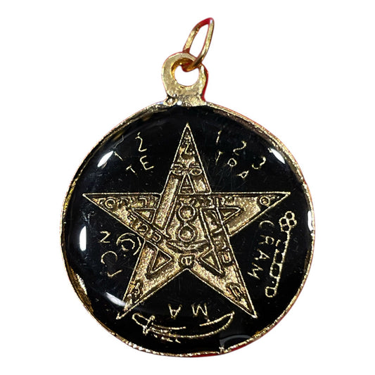 Medium Ritualized Pentagram 7 Metals Tetragrammaton
