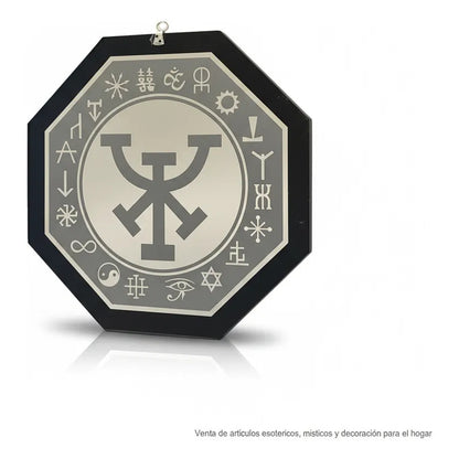 Espejo De 30 Cm Con Varios Grabados Artesanal A Elegir Prosperidad Material Y Trabajo