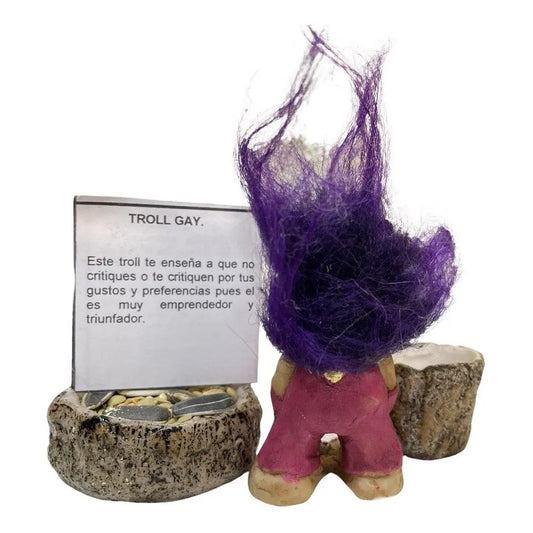 Troll Mini + Comedero + Semillas + Tarjeta Varios Modelos Proteccion Lgbt+++ 6cm by HEREJE