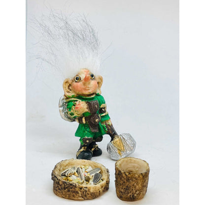 Troll Protector De La Salud + Comedero 11cm Figura De Resina