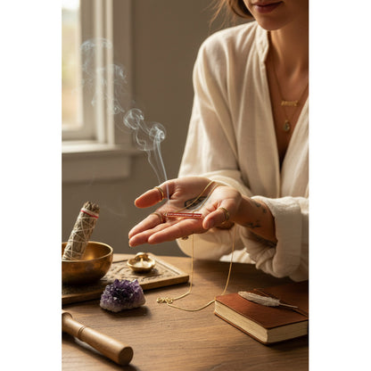 Om Mani Padme Hum Dije Mantra Amuleto Pequeño Rojo