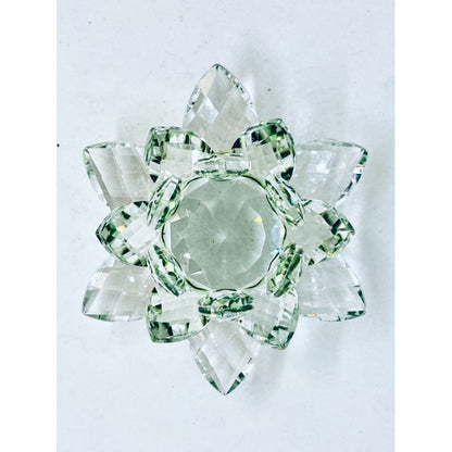 Flor De Loto En Cristal Importado 8cm De Largo.