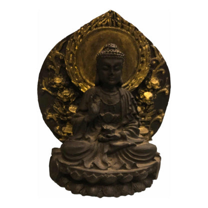 Buddha With Circle 12 Cm Resin Figure