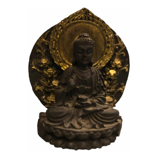 Buddha With Circle 12 Cm Resin Figure