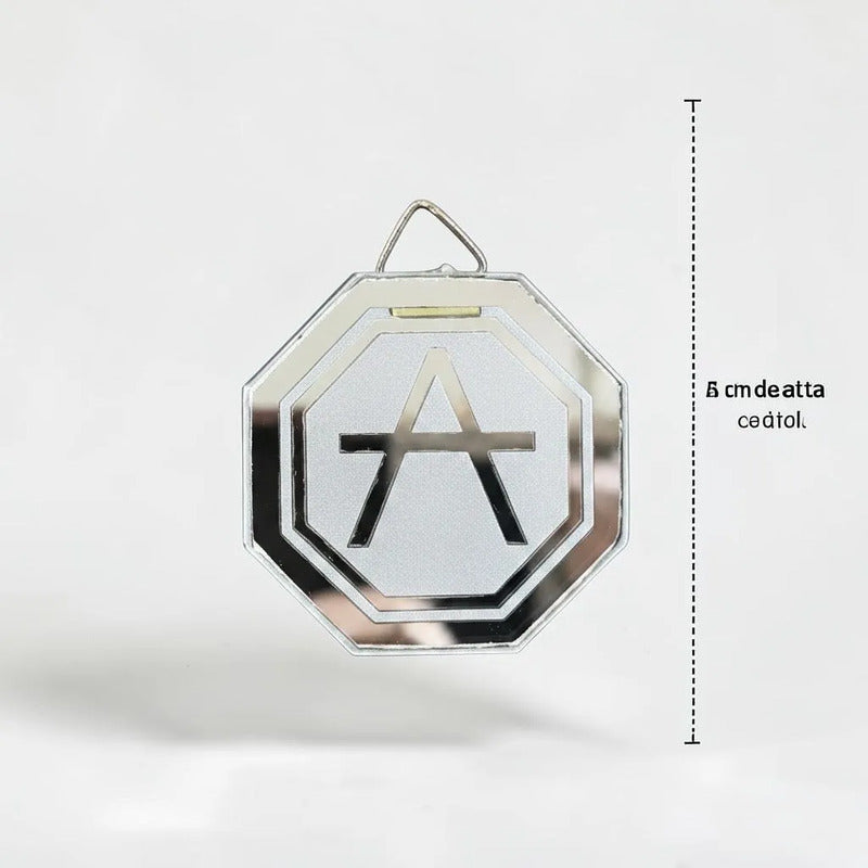 Espejo Octagonal, Grabado Con Símbolos Esotéricos De 5 Cm Altas Cumbres by HEREJE