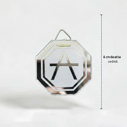 Espejo Octagonal, Grabado Con Símbolos Esotéricos De 5 Cm Altas Cumbres by HEREJE
