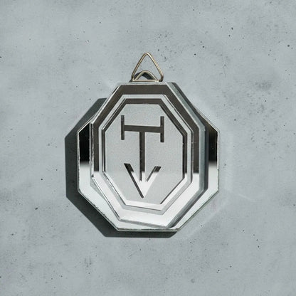 Espejo Octagonal, Grabado Con Símbolos Esotéricos De 5 Cm Protector Para Viajes by HEREJE