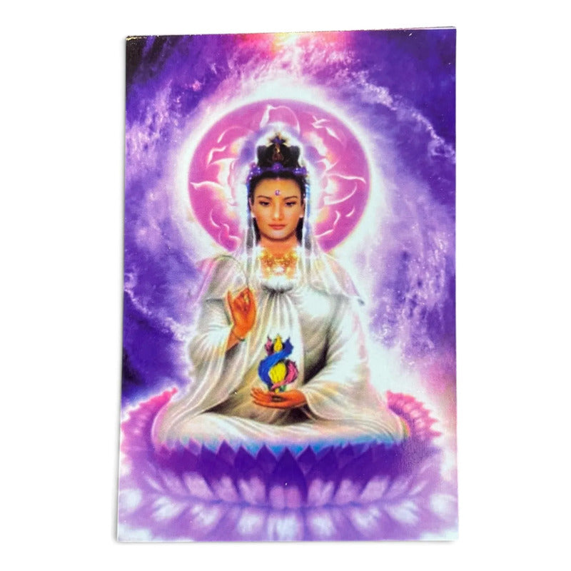 Estampas Coleccionables Esoterismo 5 Piezas Iguales Por Pac Kwan Yin Deidades by HEREJE