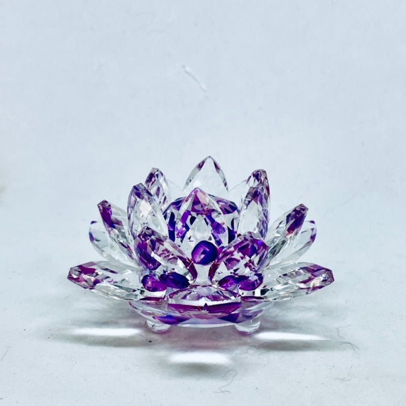 Flor De Loto En Cristal Importado 8cm De Largo.