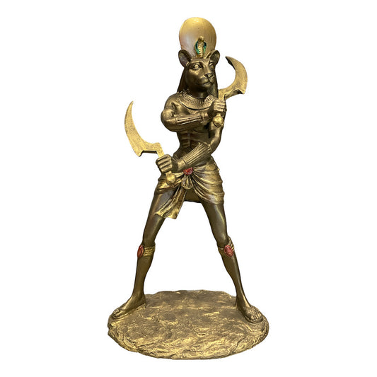 Sekhmet Egyptian Resin Figure 27cm High Bronze Type