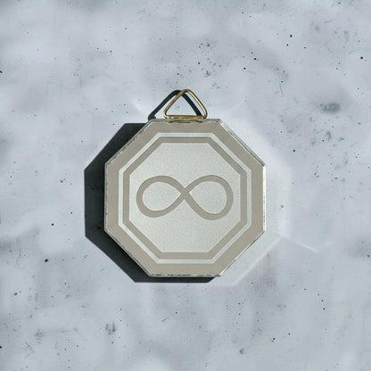 Espejo Octagonal, Grabado Con Símbolos Esotéricos De 5 Cm Infinito by HEREJE