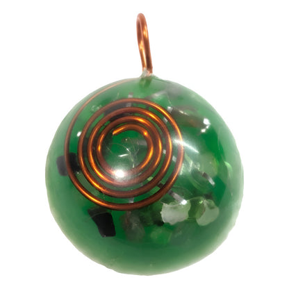 Orgonite Circular Pendant Charm Cleanses Energy Amulet
