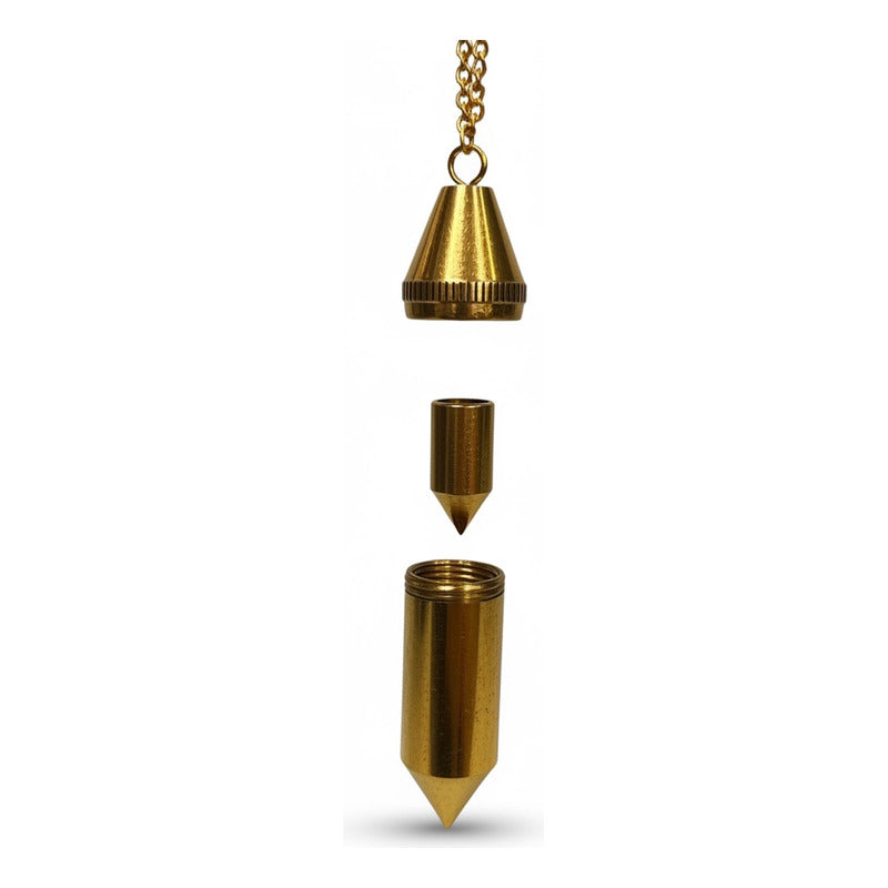 Pendulo Testigo Laton Varios Modelos Radiestesia Reiki 5 Cm by HEREJE