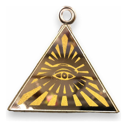 Triangular Mirror Eye Viewer Engraved Glass 20x20
