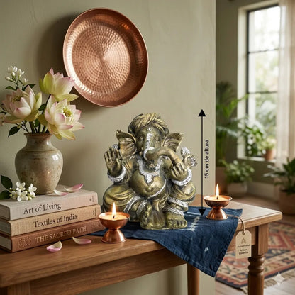 Ganesh Estatua De Resina De 15 Cm De Altura Dorado by HEREJE