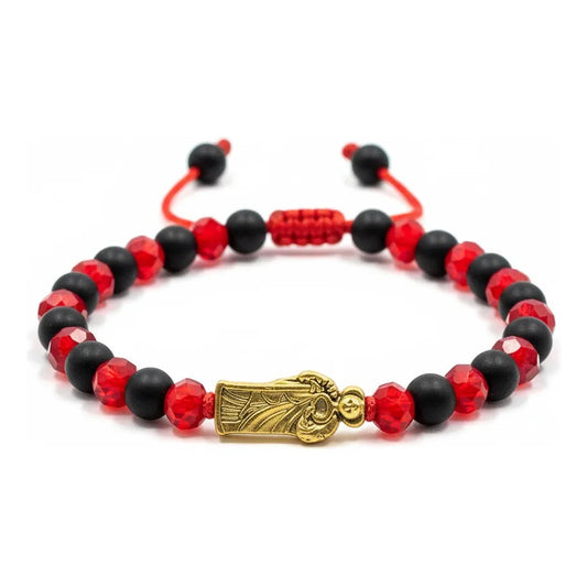 Pulsera Virgen De Guadalupe O San Judas Hilo Rojo Ajustable San Judas 7 Cm