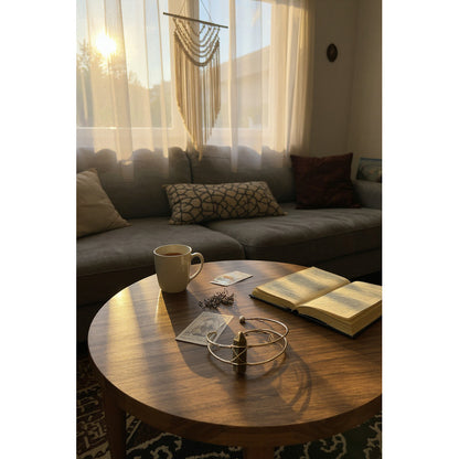 Brazalete Con Cuarzo En Punta Chapado En Color Dorado