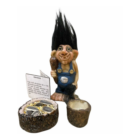 Troll Envy + feeders + seeds 9.5cm High