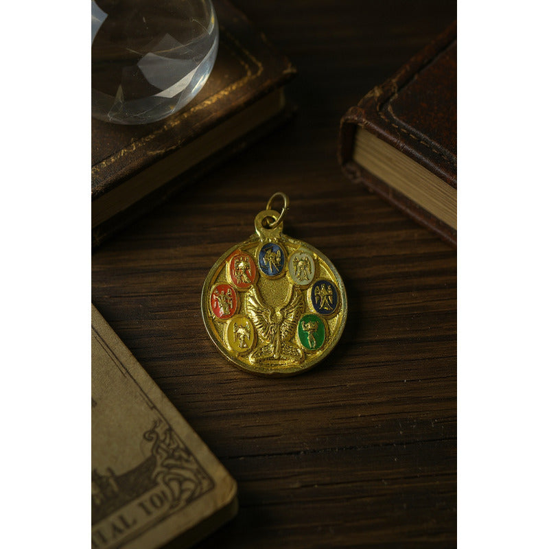 Sello Seite Arcangeles  Metatron Dije Metal Encapsulado 30mm