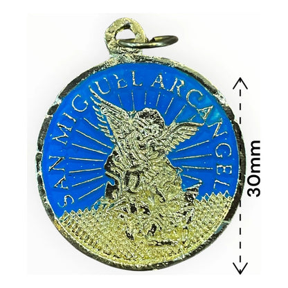 Dije San Miguel Corazón Azul Claro 30mm by HEREJE