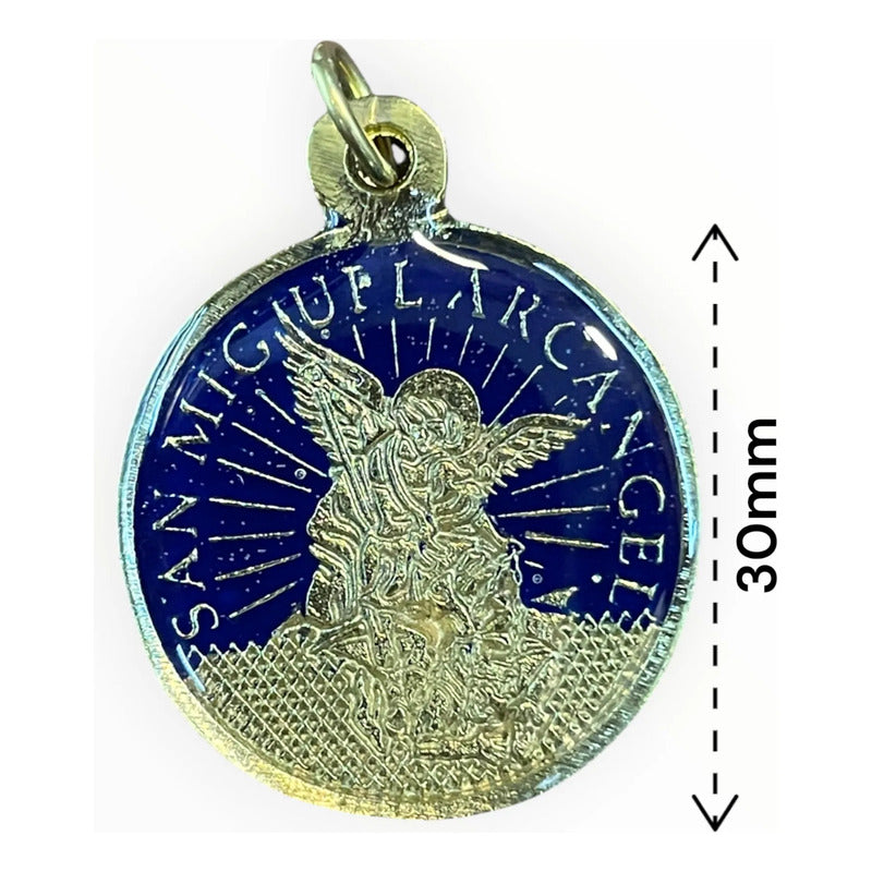 Dije San Miguel Corazón Azul Rey 30mm by HEREJE